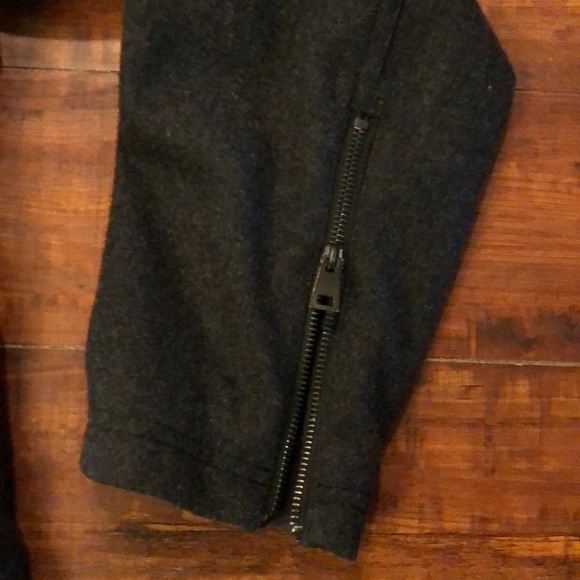 Black Rivet Wool/Polyester Blend Coat - Picture 5 of 10